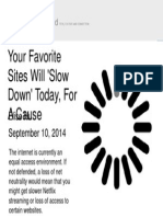 Your Favorite Sites Will 'Slow Down' Today, For A Cause: Elise Hu September 10, 2014
