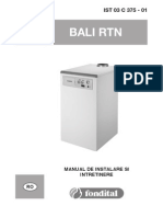 Fondital Bali RTN - Manual de Instalare Si Intretinere - Ro