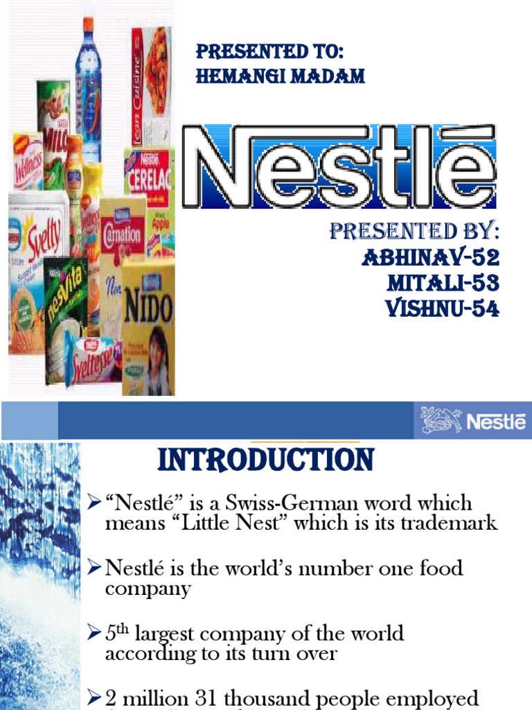 Nestle PPT (MKT MGT) PDF Nestlé Competition