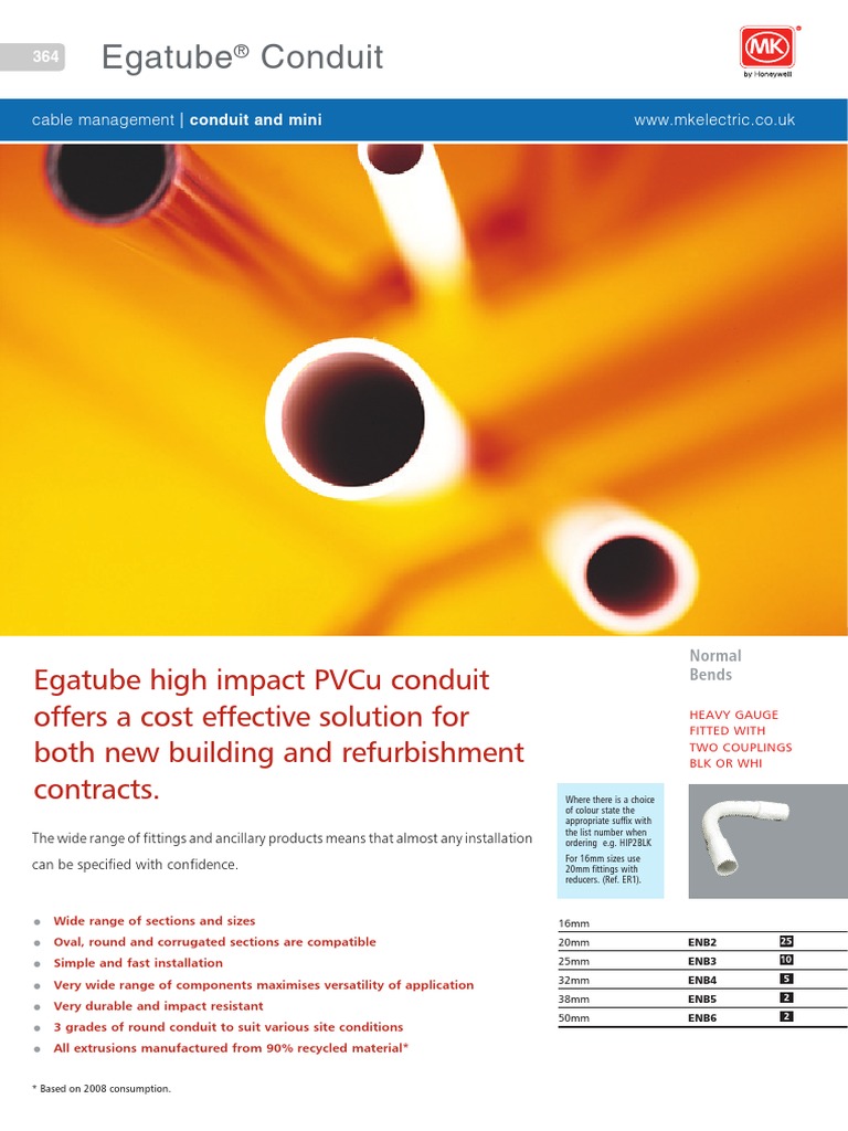 Egatube Conduit | PDF | Pipe (Fluid Conveyance) | Building Engineering