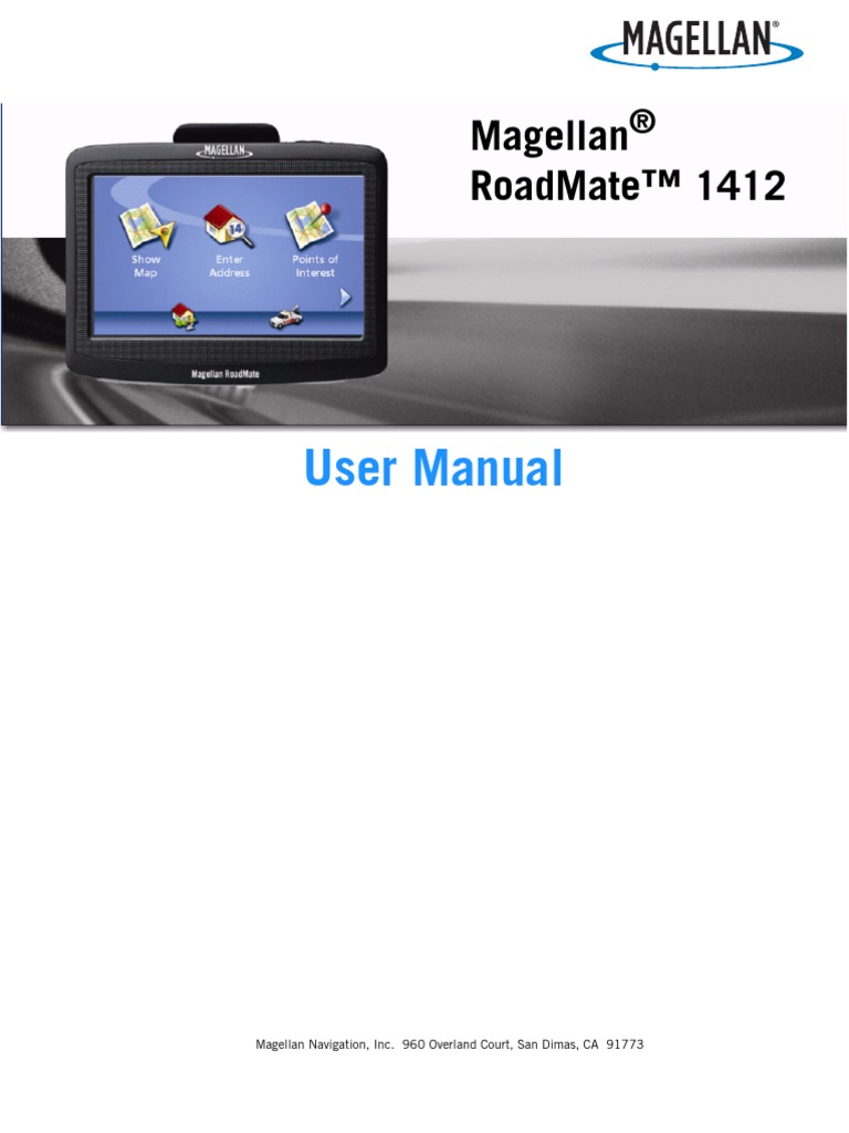 Magellan Roadmate 1412 Manual En | Electromagnetic Interference | Menu