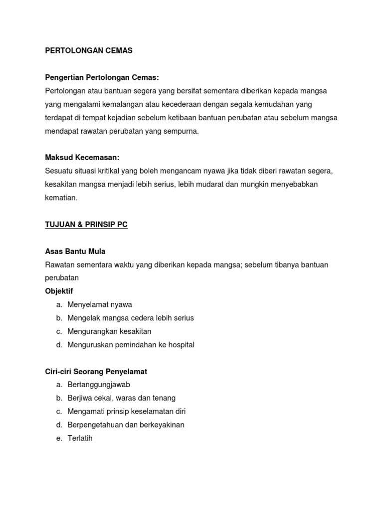 13 Asas Pertolongan Cemas Krs Pdf