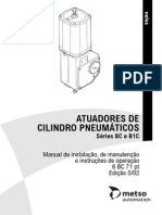 Atuadores pneumáticos para cilindros e instruções de operação