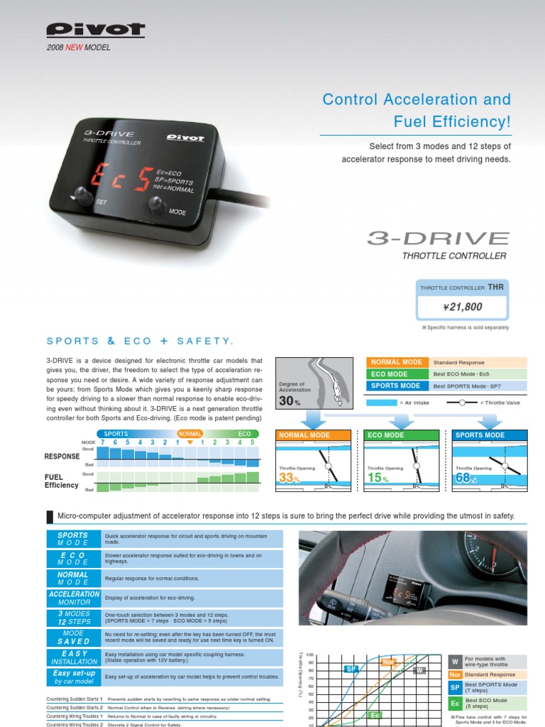 3-DRIVE Throttle Controller: Eco & Sports Modes | PDF | Throttle ...