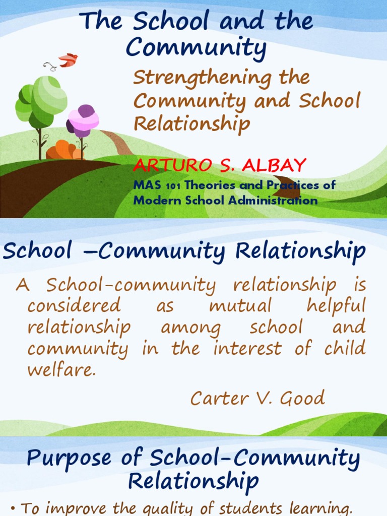 Strengthening The Community and School Relationship: Arturo S. Albay | PDF