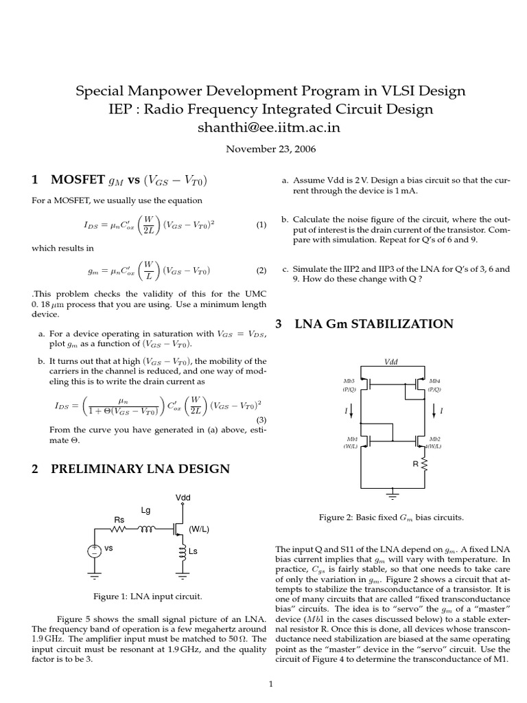 Special Manpower Development Program in VLSI Design IEP Radio