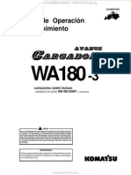 Manual Operacion Mantenimiento Cargador Frontal Wa180 3 Komatsu