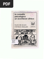 De Souza 1990 La Consulta Psicologica Un Acontecer Clínico