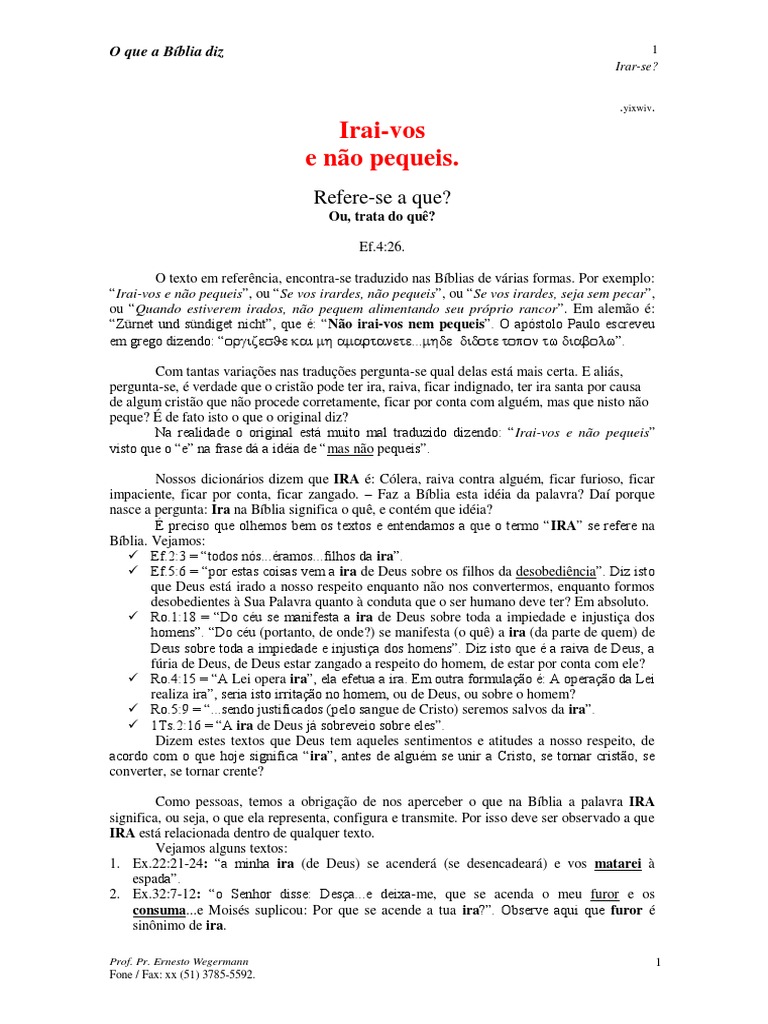 Irai-Vos e Não Pequeis | PDF | Bíblia | Diabo