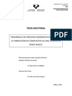 Desarrollo de Procesos Hidrometalurgicos Para La Fabricacion de Compuestos de Zinc a Parir de Oxido Waelz