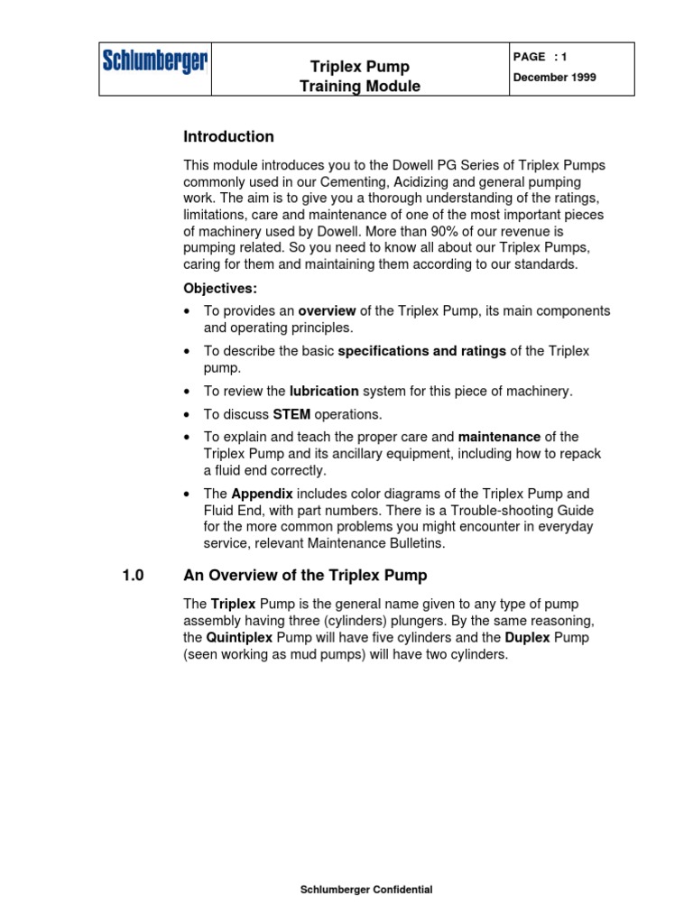 Triplex Pump Overview and Maintenance Guide | PDF | Pump | Transmission ...