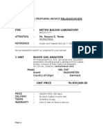 Our Proforma Invoice Mbli/04/05/M-839: FOR: Metro Baguio Laboratory