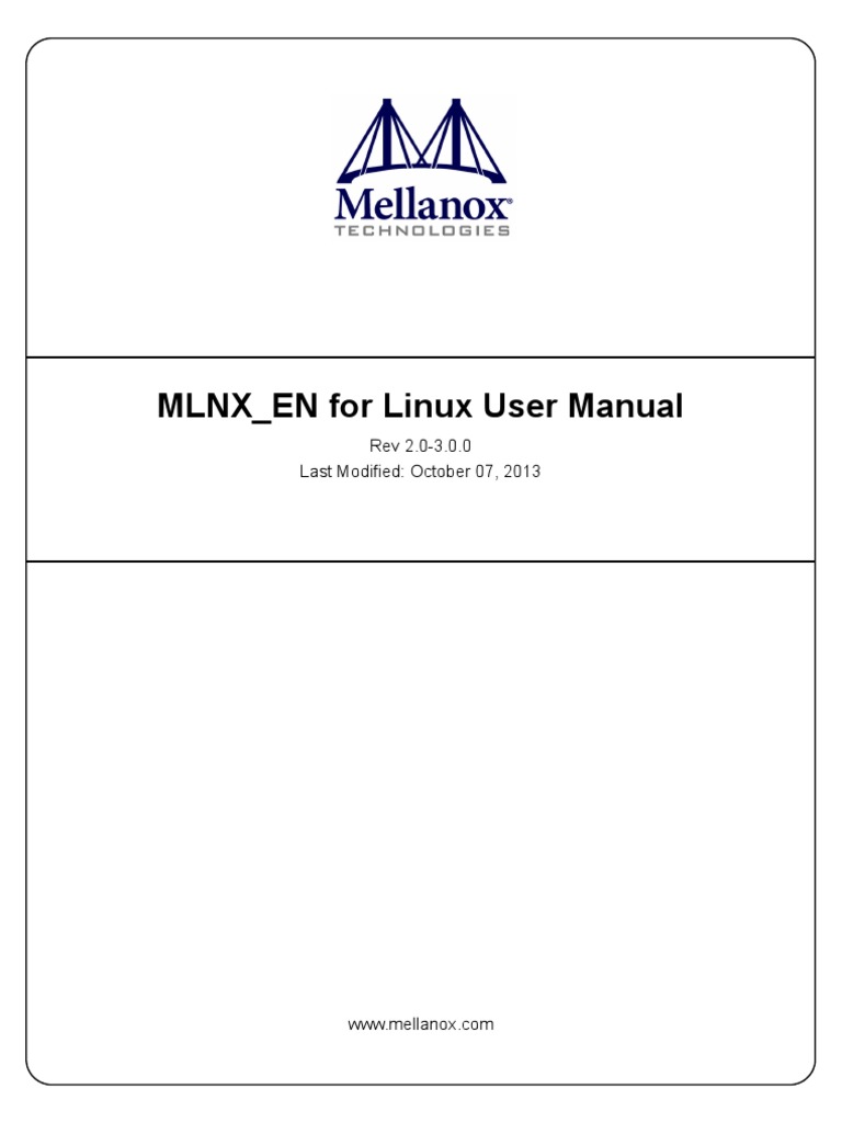 Mellanox en For Linux User Manual v2 0-3 0 0 | PDF | Device Driver ...