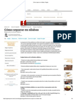 Cómo Separar en Sílabas PDF