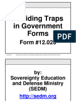 Avoiding Traps in Government Forms Course, Form #12.023