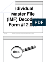  Individual Master File (IMF) Decoding Course, Form #12.005