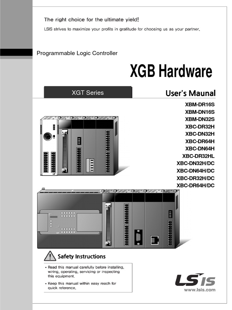 XGB+Hardware+English+ManualV1 7 PDF Programmable Logic Controller Input/Output