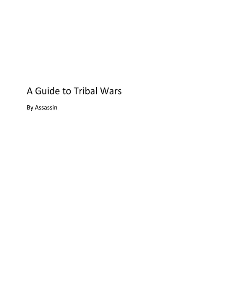 A Guide To Tribal Wars PDF Cavalry Artillery