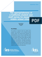 The Appropriateness of a California Student and Staff Survey for Measuring Middle School Climate