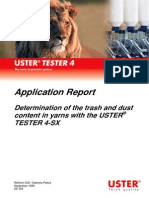 136USTER® TESTER 4 - Determination of The Trash and Dust Content in Yarns