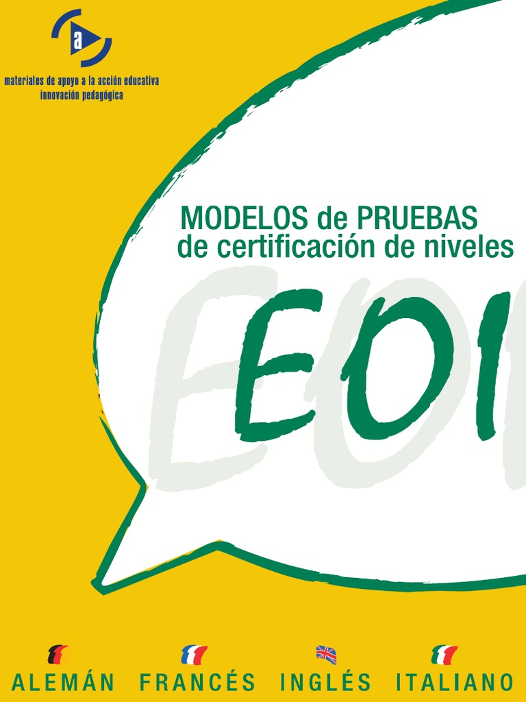 Modelos Pruebas Eoi Ingles School Meal