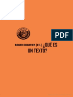 Chartier ¿Qué Es Un Texto? PDF