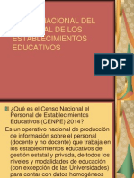 Censo Nacional Del Personal de Los Establecimientos Educativos