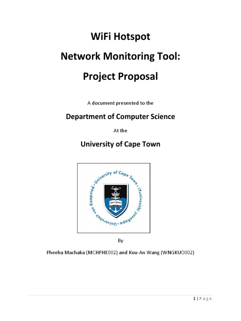 WiFi Hotspot Monitoring Tool Proposal | PDF | Wi Fi | Quality Of Service
