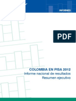 Resumen Ejecutivo Resultados Colombia en PISA 2012