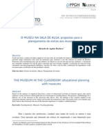 O Museu Na Sala de Aula - Propostas para o Planejamento de Visitas Aos Museus