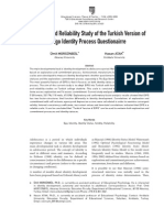 Validity and Reliability Study of The Turkish Version of Ego Identity Process Questionairre