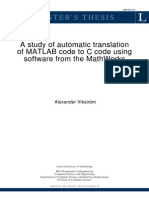 Matlab Code To C