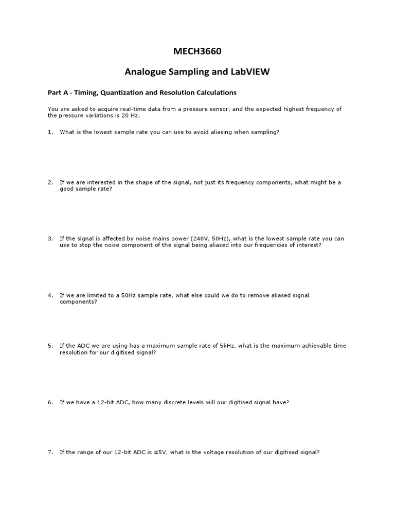 Analog Signal Conditioning and Data Acquisition A Guide to Removing