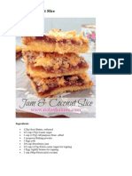 Jam and Coconut Slice