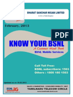 Know Your BSNL - Moibile Services Plans and Tariff As On 10-02-13