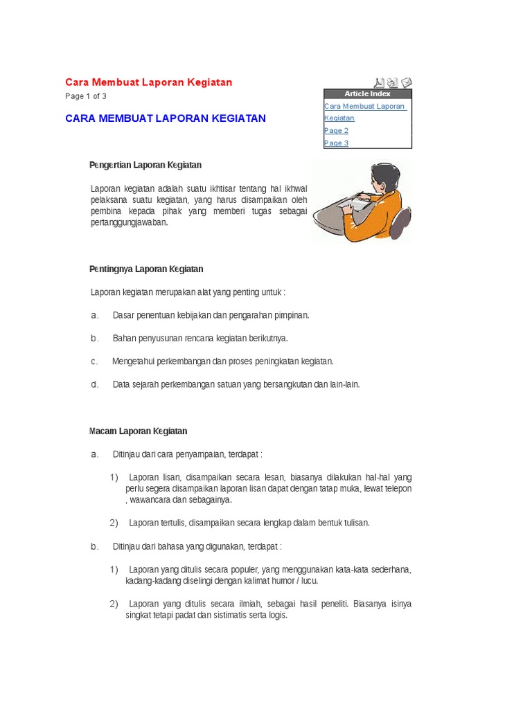 Cara Membuat Laporan Kegiatan | PDF