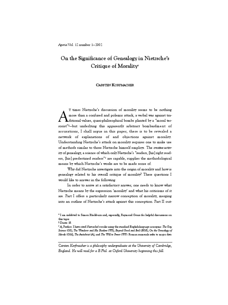 Nietzsche genealogy of morals essay 1 picture