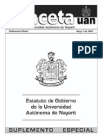 2012 Estatuto de Gobierno de La Universidad Autonoma de Nayarit-2004-Adicionado-7dic2009