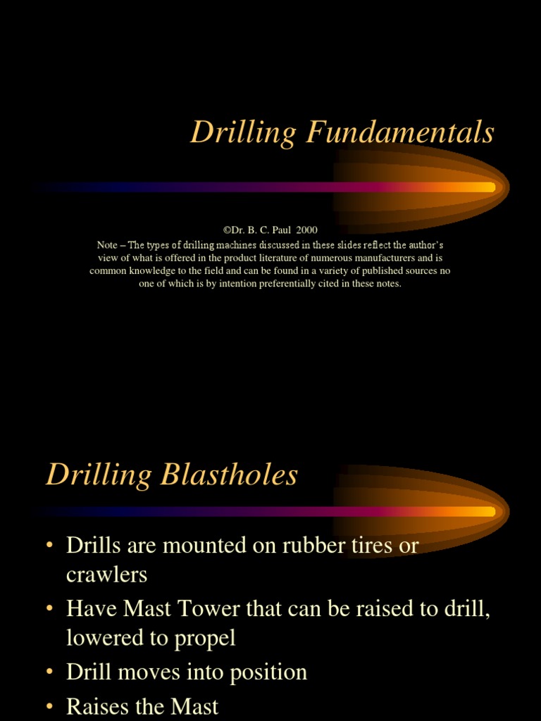 Drilling Techniques and Equipment Overview | PDF | Drill | Drilling