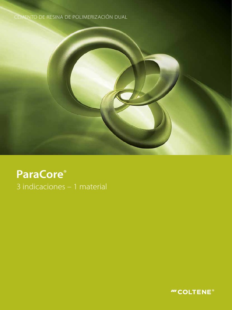 9102 ES 03-13 Brochure ParaCore | PDF | Compuesto Dental | Diente humano