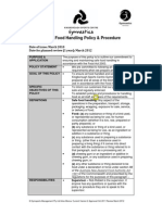 Food Handling Policy and Procedure NM 1