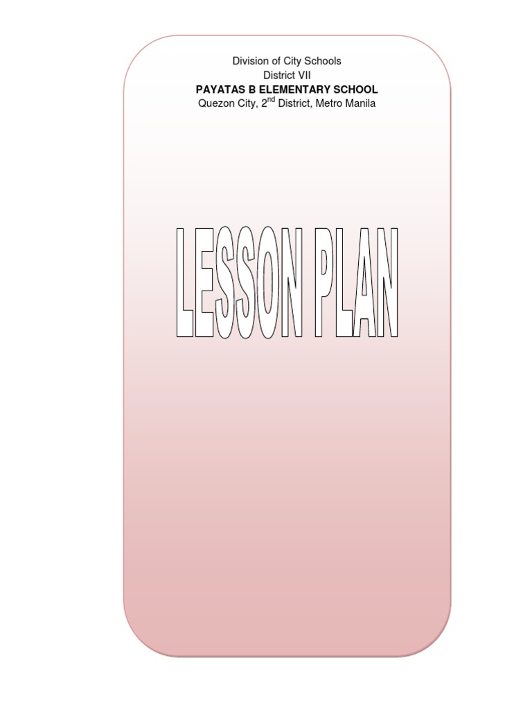 Lesson Plan Front Page | PDF