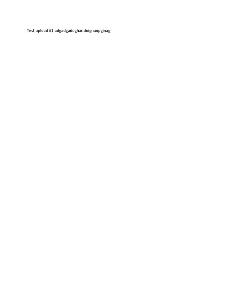 Test Upload Document #1 | PDF