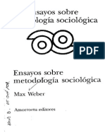 Weber Max Ensayos Sobre Metodología Sociológica COMPLETO