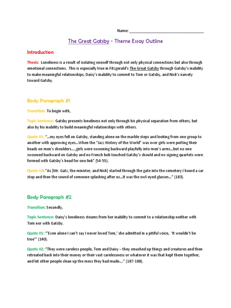 The great gatsby summaries image