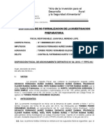 Disposicion de No Formalizacion de La Investigacion Preparatoria