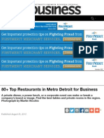 81 Top Restaurants in Metro Detroit for Business | DBusiness Magazine