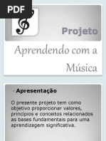 Projeto Aprendendo Com a Música