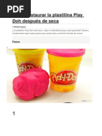 Cómo Restaurar La Plastilina Play Doh Después de Seca