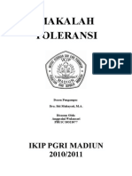 Makalah Toleransi